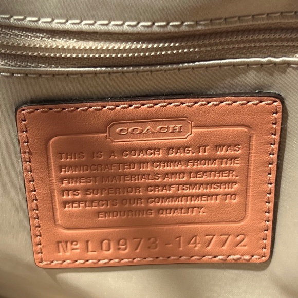 COACH Kristin Calf Leather Oversized Clutch in Coral - Picture 9 of 16